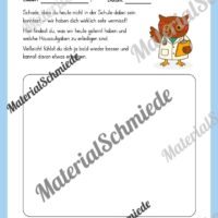 Krankenmappe für die Eulenklasse (Arbeitsblatt 13)