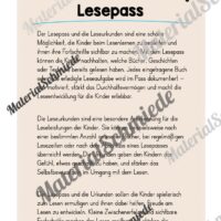 Lesepass & Leseurkunde für die Eulenklasse (Arbeitsblatt 01)