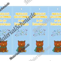 Lesezeichen für die Eulenklasse (Arbeitsblatt 02)