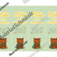 Lesezeichen für die Eulenklasse (Arbeitsblatt 04)
