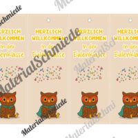 Lesezeichen für die Eulenklasse (Arbeitsblatt 06)