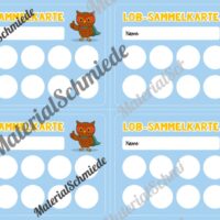 Lob-Sammelkarten für die Eulenklasse (Arbeitsblatt 02)