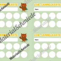 Lob-Sammelkarten für die Eulenklasse (Arbeitsblatt 04)