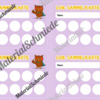 Lob-Sammelkarten für die Eulenklasse (Arbeitsblatt 06)