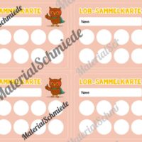 Lob-Sammelkarten für die Eulenklasse (Arbeitsblatt 07)