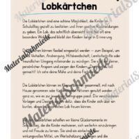 Lobkärtchen für die Eulenklasse (Arbeitsblatt 01)