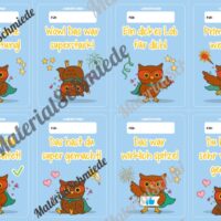 Lobkärtchen für die Eulenklasse (Arbeitsblatt 04)