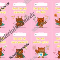 Lobkärtchen für die Eulenklasse (Arbeitsblatt 06)