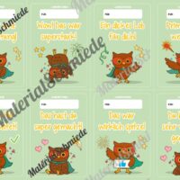 Lobkärtchen für die Eulenklasse (Arbeitsblatt 07)