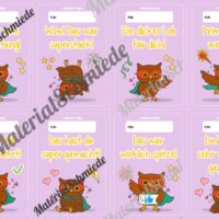 Lobkärtchen für die Eulenklasse (Arbeitsblatt 09)