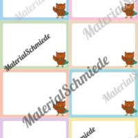 Mitteilungskarten für die Eulenklasse (Arbeitsblatt 02)