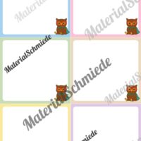Mitteilungskarten für die Eulenklasse (Arbeitsblatt 03)