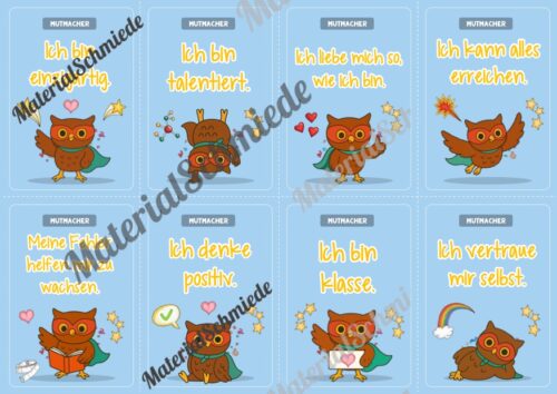 Motivationskarten für die Eulenklasse (Arbeitsblatt 03)