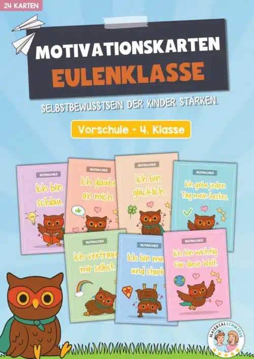 Motivationskarten für die Eulenklasse