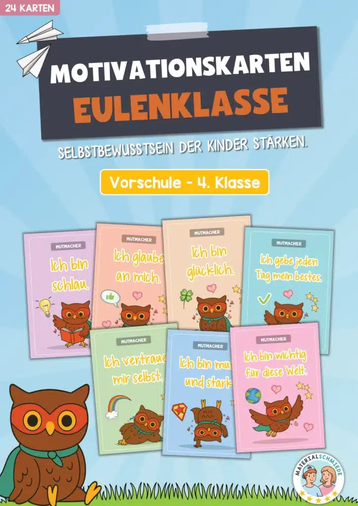 Motivationskarten für die Eulenklasse