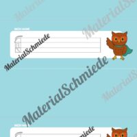 20 Namensschilder für die Eulenklasse (Arbeitsblatt 04)