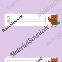 20 Namensschilder für die Eulenklasse (Arbeitsblatt 06)