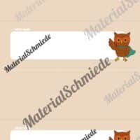20 Namensschilder für die Eulenklasse (Arbeitsblatt 07)