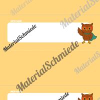 20 Namensschilder für die Eulenklasse (Arbeitsblatt 10)