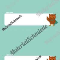 20 Namensschilder für die Eulenklasse (Arbeitsblatt 11)