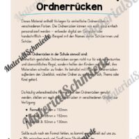 Ordnerrücken für die Eulenklasse (Arbeitsblatt 01)