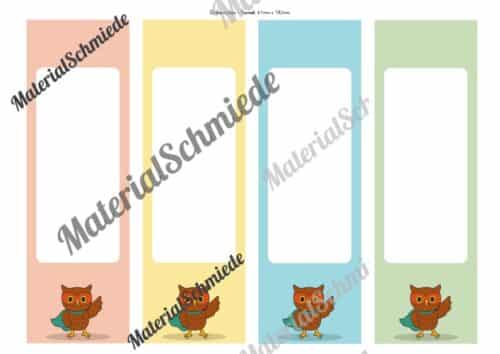 Ordnerrücken für die Eulenklasse (Arbeitsblatt 05)