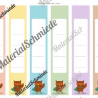 Ordnerrücken für die Eulenklasse (Arbeitsblatt 08)