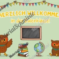 Willkommensplakate für die Eulenklasse (Arbeitsblatt 05)