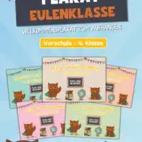 Willkommensplakate für die Eulenklasse