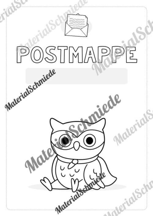 Postmappe für die Eulenklasse (Arbeitsblatt 13)