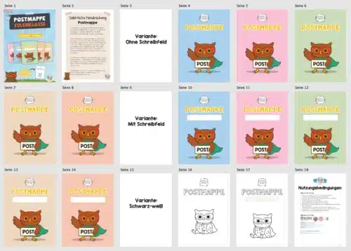 Postmappe für die Eulenklasse (Überblick)