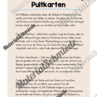 Pultkarten für die Eulenklasse (Arbeitsblatt 01)