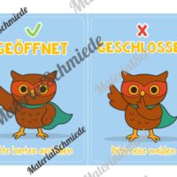 Pultkarten für die Eulenklasse (Arbeitsblatt 02)