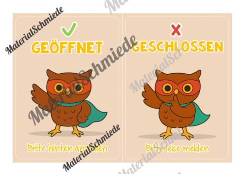 Pultkarten für die Eulenklasse (Arbeitsblatt 05)