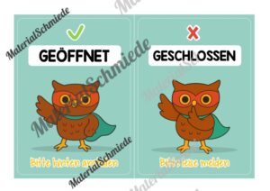 Pultkarten für die Eulenklasse (Arbeitsblatt 08)