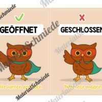 Pultkarten für die Eulenklasse (Arbeitsblatt 09)