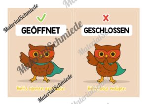 Pultkarten für die Eulenklasse (Arbeitsblatt 09)