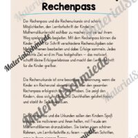 Rechenpass & Rechenurkunde für die Eulenklasse (Arbeitsblatt 01)