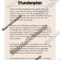 Stundenplan für die Eulenklasse (Arbeitsblatt 01)