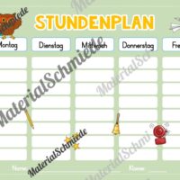Stundenplan für die Eulenklasse (Arbeitsblatt 04)