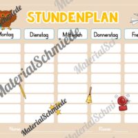Stundenplan für die Eulenklasse (Arbeitsblatt 05)