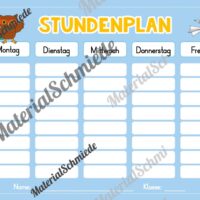 Stundenplan für die Eulenklasse (Arbeitsblatt 06)
