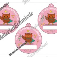 Umhängeschilder zur Einschulung für die Eulenklasse (Arbeitsblatt 09)