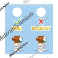 WC-Schilder / Toiletten-Ampel für die Eulenklasse (Arbeitsblatt 06)