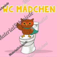 WC-Schilder / Toiletten-Ampel für die Eulenklasse (Arbeitsblatt 09)