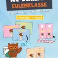 WC-Schilder / Toiletten-Ampel für die Eulenklasse