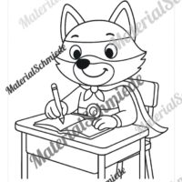 5 Ausmalbilder für die Fuchsklasse (Arbeitsblatt 04)