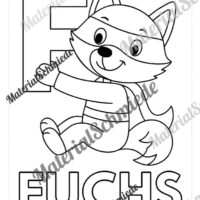 5 Ausmalbilder für die Fuchsklasse (Arbeitsblatt 06)