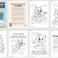 5 Ausmalbilder für die Fuchsklasse (Überblick)