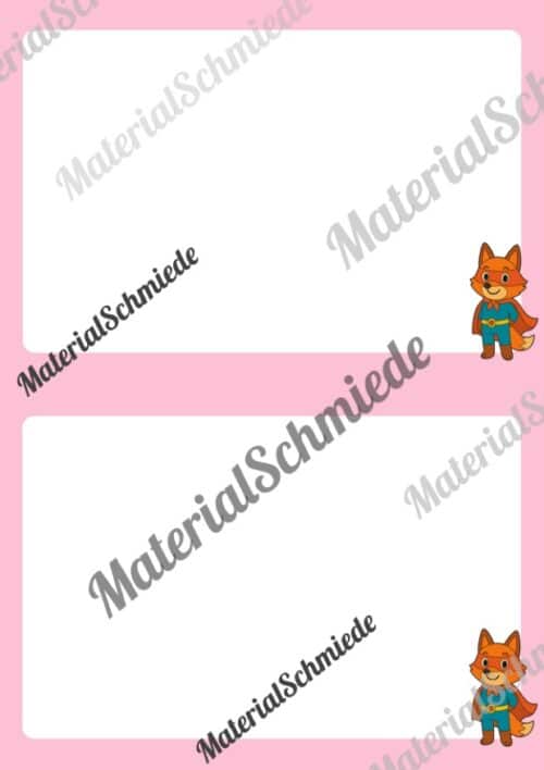 Briefpapier für die Fuchsklasse (Arbeitsblatt 03)
